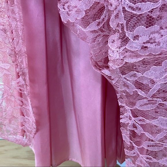 Vintage Pink Lace Dress with Bow on Back - 6 - Picture 8 of 12